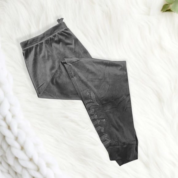*NWT Juicy Couture Gray Soft Velour Pajama Loungewear Athleisure Set - Picture 4 of 4